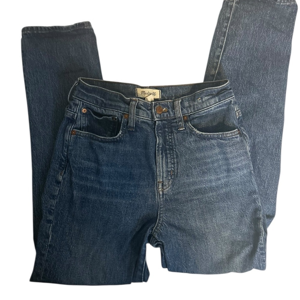 Madewell Womens Perfect vintage Denim Dark Blue Straight Jeans 26